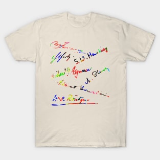 Signatures of famous physicists T-Shirt